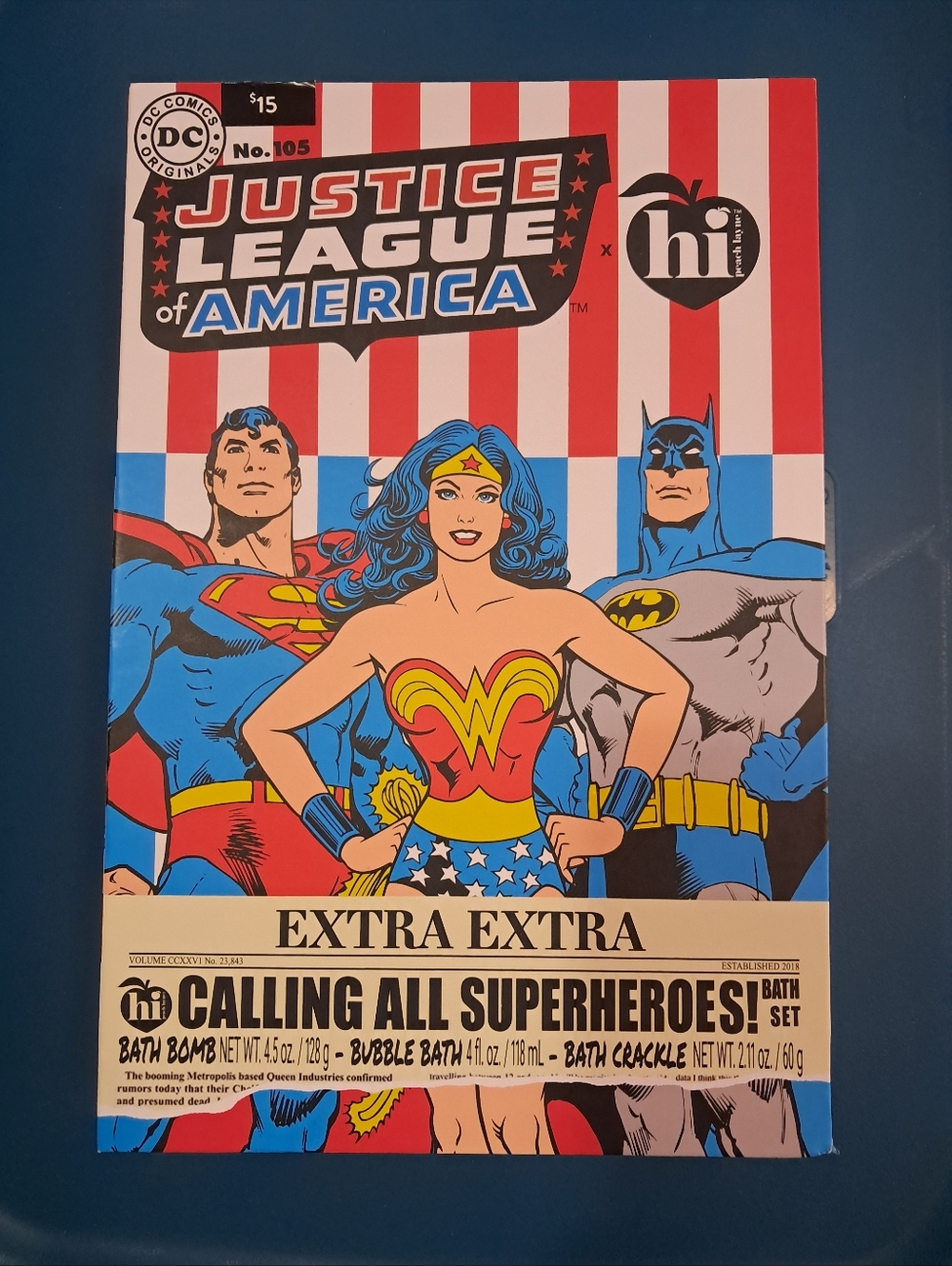 NIB Marvel Gift Set Bath Body Care Wonder Woman, Superman & Batman New In Box